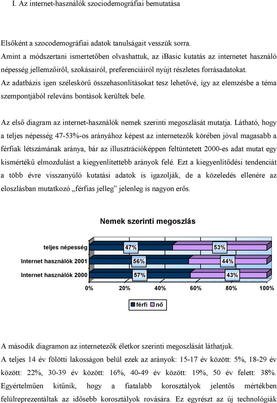 Az adatbázis igen széleskörű összehasonlításokat tesz lehetővé, így az elemzésbe a téma szempontjából releváns bontások kerültek bele.