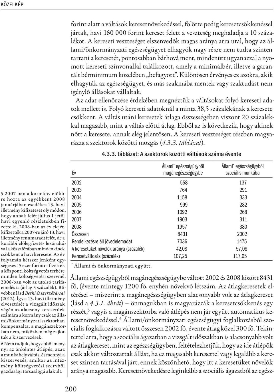 Az év folyamán kétszer jenként egységeses 15 ezer forintot fizettek a központi költségvetés terhére minden költségvetési szervnél. 2008-ban volt az utolsó tarifaemelés is (átlag 5 százalék).