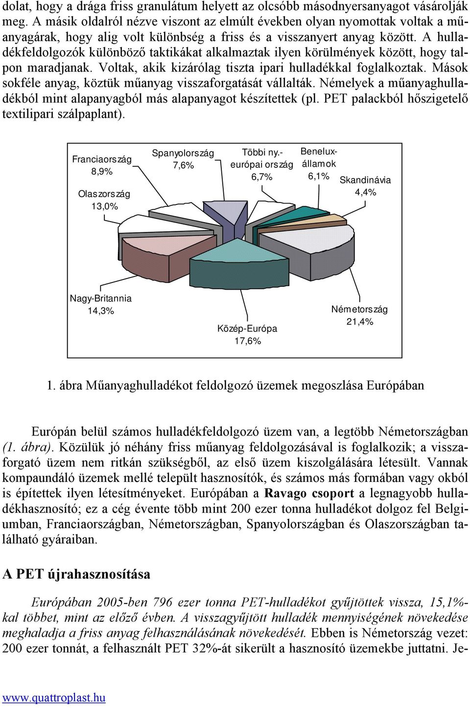 A hulladékfeldolgozók különböző taktikákat alkalmaztak ilyen körülmények között, hogy talpon maradjanak. Voltak, akik kizárólag tiszta ipari hulladékkal foglalkoztak.