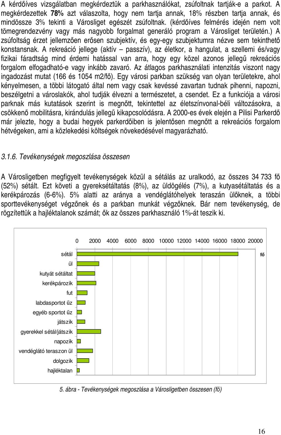 (kérdıíves felmérés idején nem volt tömegrendezvény vagy más nagyobb forgalmat generáló program a Városliget területén.