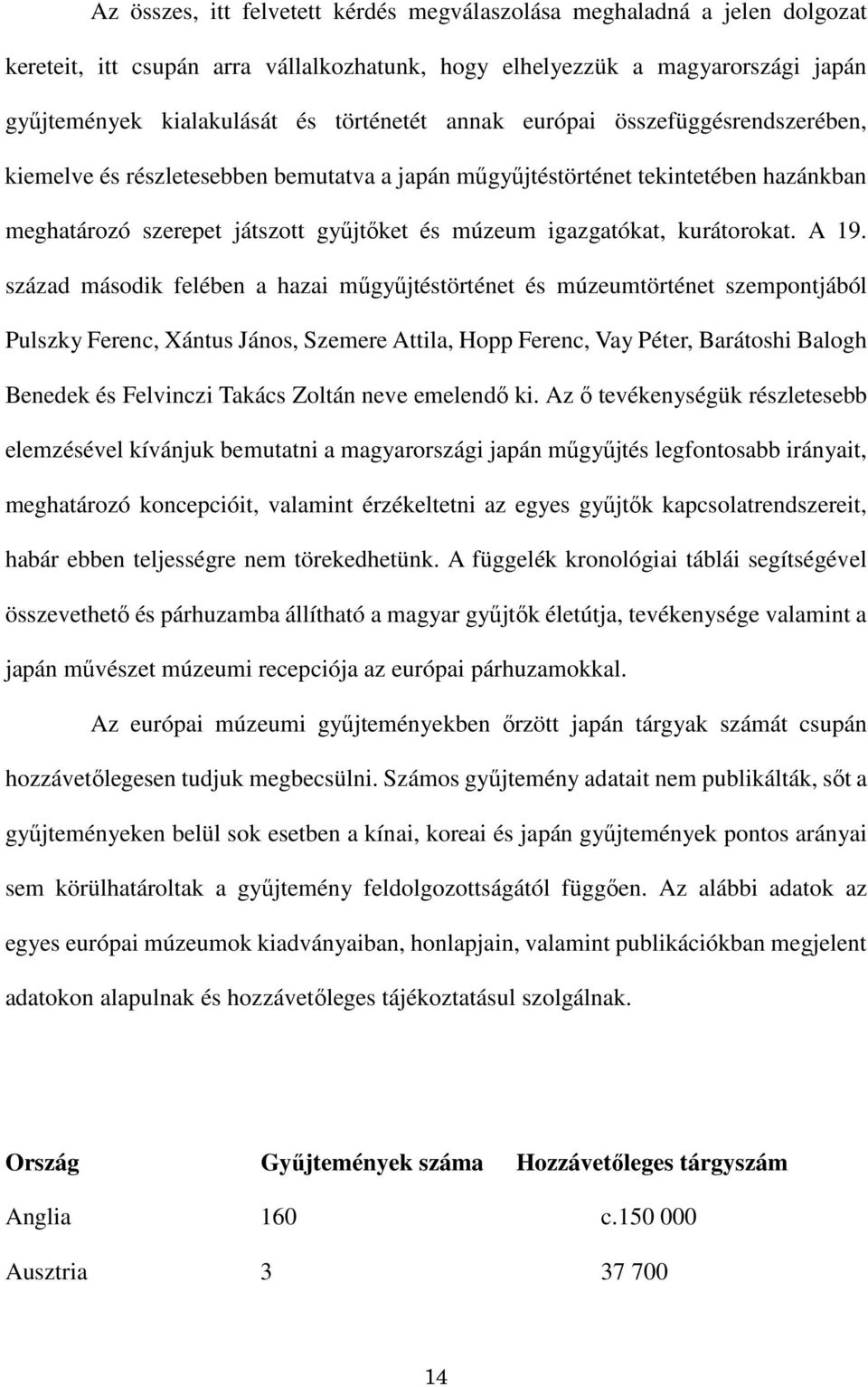 A 19. század második felében a hazai mőgyőjtéstörténet és múzeumtörténet szempontjából Pulszky Ferenc, Xántus János, Szemere Attila, Hopp Ferenc, Vay Péter, Barátoshi Balogh Benedek és Felvinczi