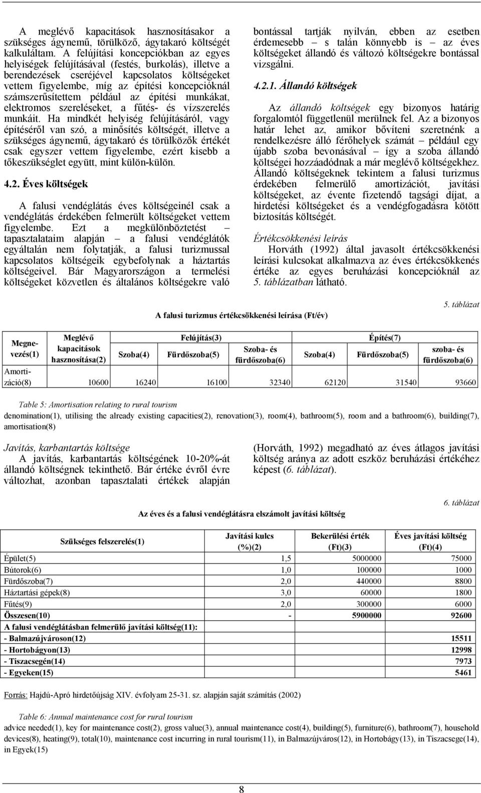 számszerűsítettem például az építési munkákat, elektromos szereléseket, a fűtés- és vízszerelés munkáit.