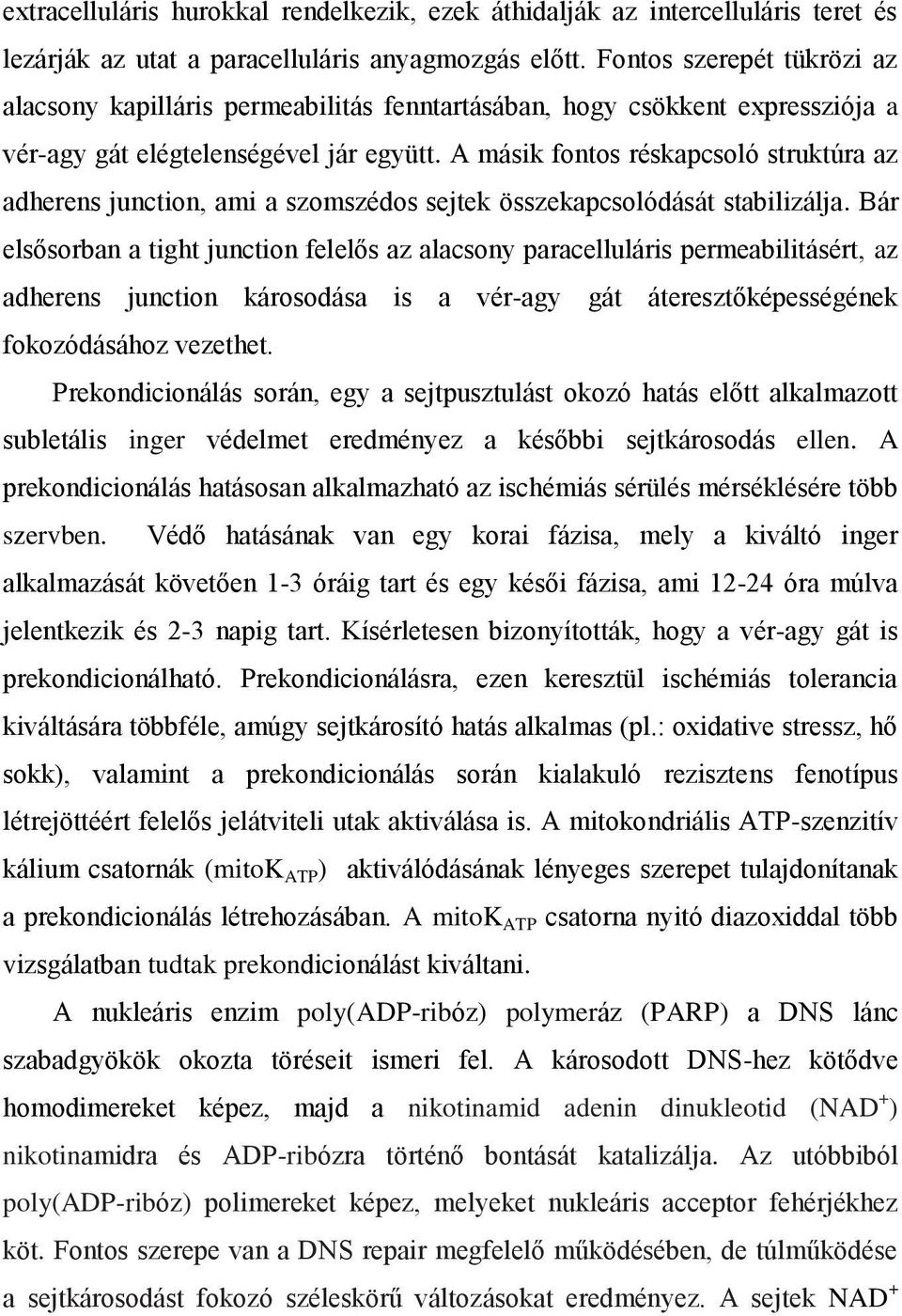 A másik fontos réskapcsoló struktúra az adherens junction, ami a szomszédos sejtek összekapcsolódását stabilizálja.