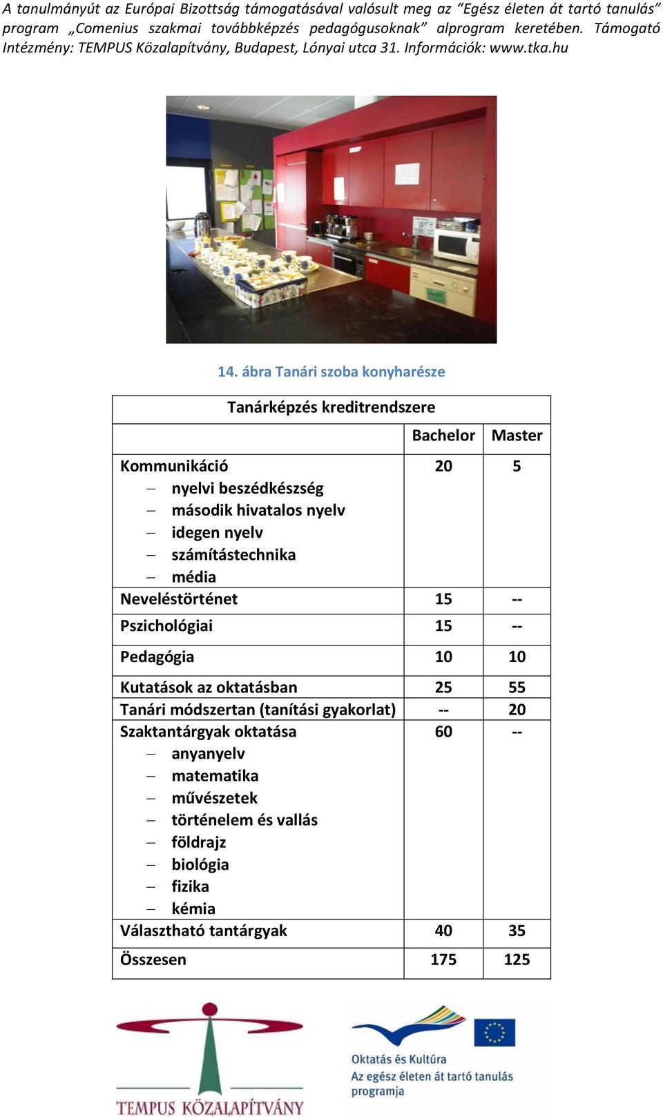 Kutatások az oktatásban 25 55 Tanári módszertan (tanítási gyakorlat) -- 20 Szaktantárgyak oktatása 60 -- anyanyelv