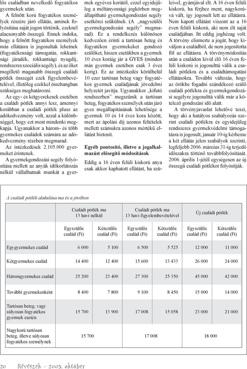 megillető magasabb összegű családi pótlék összegét ezek figyelembevételével, illetőleg ezekkel összhangban szükséges meghatározni.