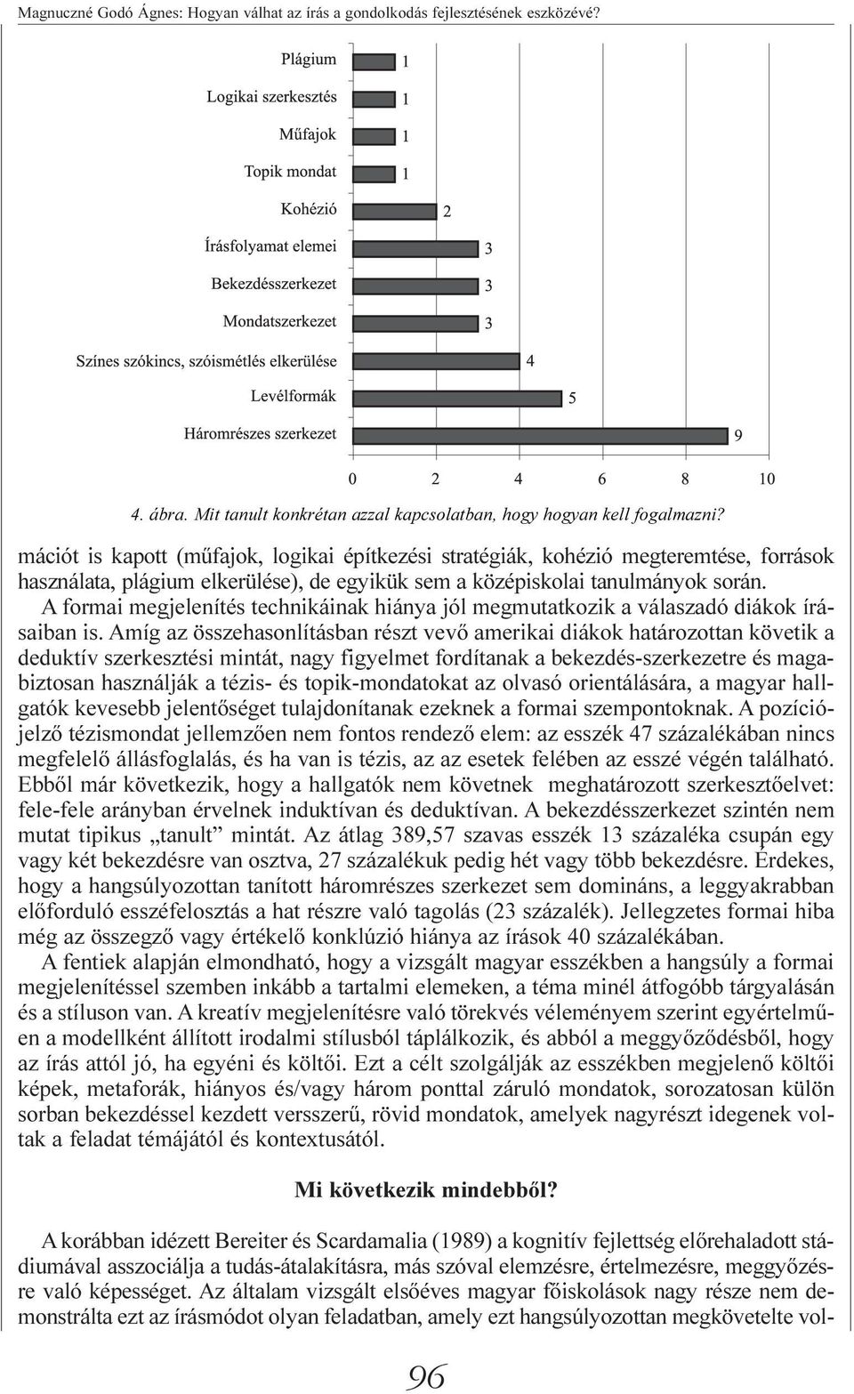 A formai megjelenítés technikáinak hiánya jól megmutatkozik a válaszadó diákok írásaiban is.