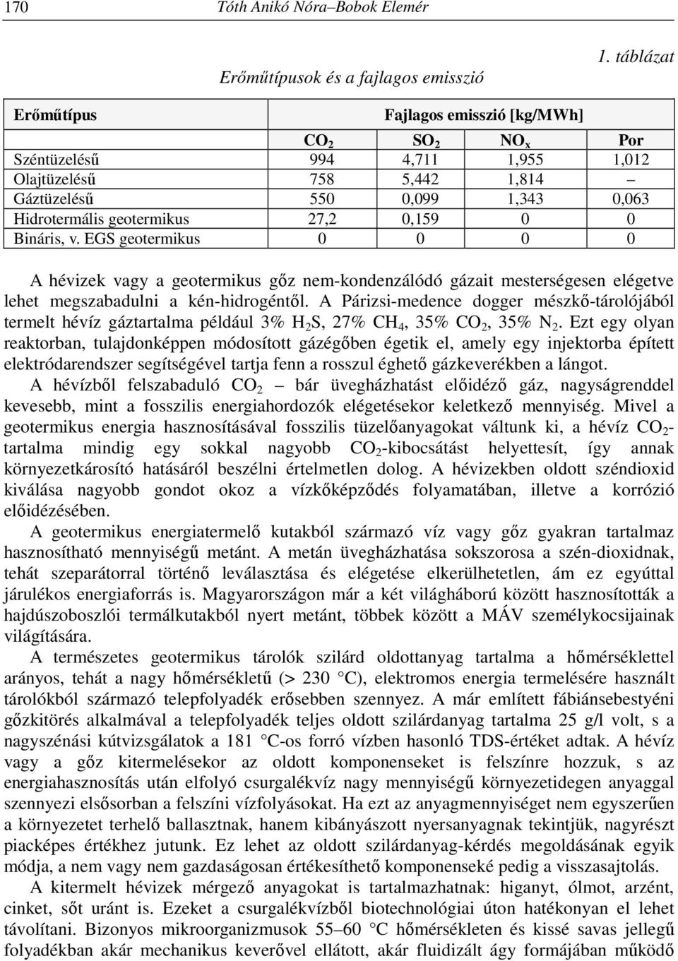 0,159 0 0 Bináris, v. EGS geotermikus 0 0 0 0 A hévizek vagy a geotermikus gőz nem-kondenzálódó gázait mesterségesen elégetve lehet megszabadulni a kén-hidrogéntől.