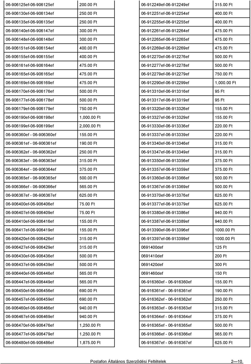 00 Ft 06-912269ef-06-912269ef 475.00 Ft 06-906155ef-06-906155ef 400.00 Ft 06-912270ef-06-912276ef 500.00 Ft 06-906161ef-06-906164ef 475.00 Ft 06-912277ef-06-912278ef 500.