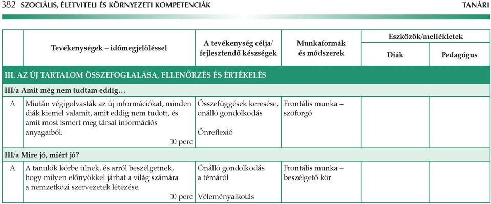 Z ÚJ TRTLOM ÖSSZEFOGLLÁS, ELLENÔRZÉS ÉS ÉRTÉKELÉS III/a mit még nem tudtam eddig Miután végigolvasták az új információkat, minden diák kiemel valamit, amit eddig nem tudott, és amit most