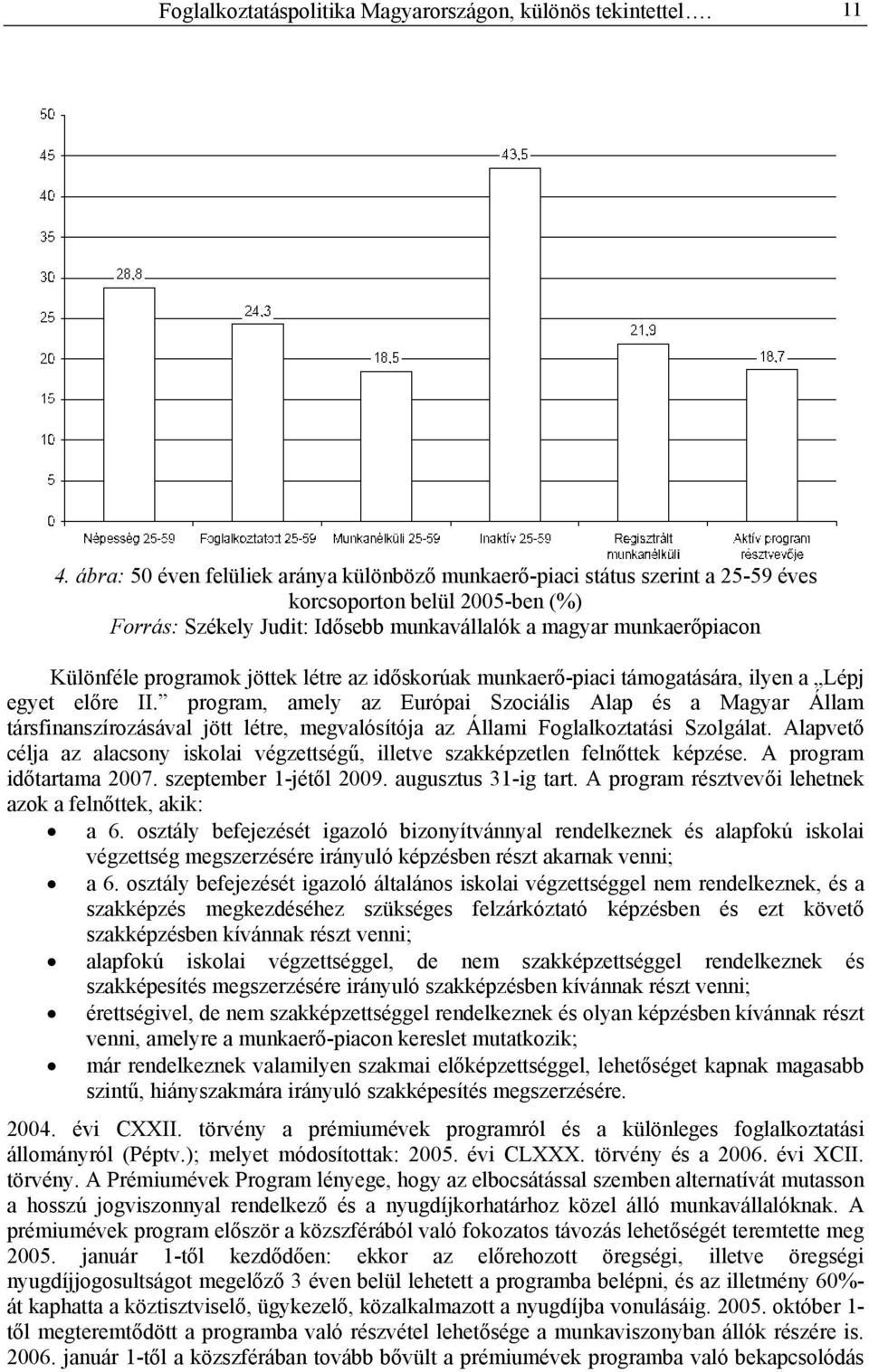 programok jöttek létre az időskorúak munkaerő-piaci támogatására, ilyen a Lépj egyet előre II.