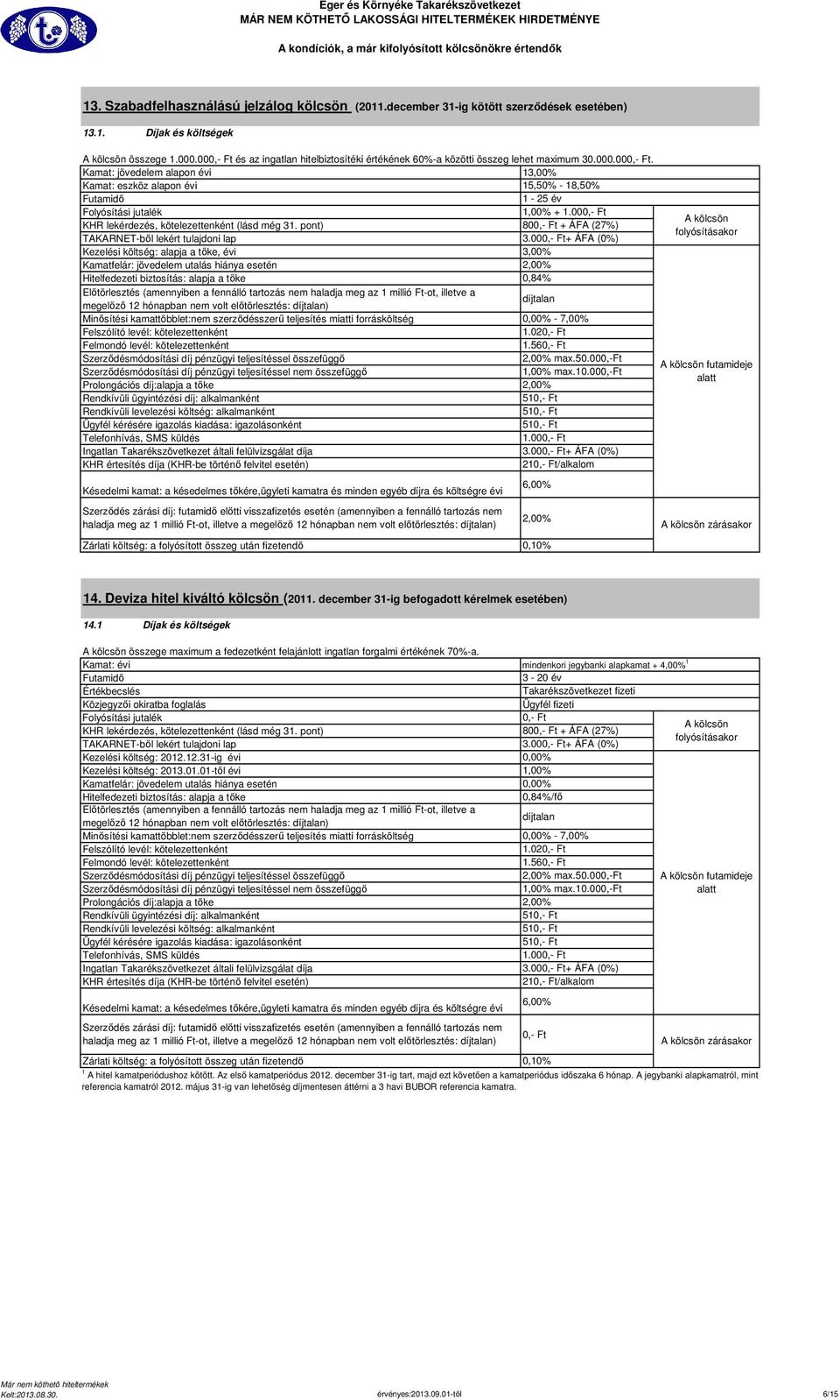 és az ingatlan hitelbiztosítéki értékének 60%-a közötti összeg lehet maximum 30.000.000,- Ft.