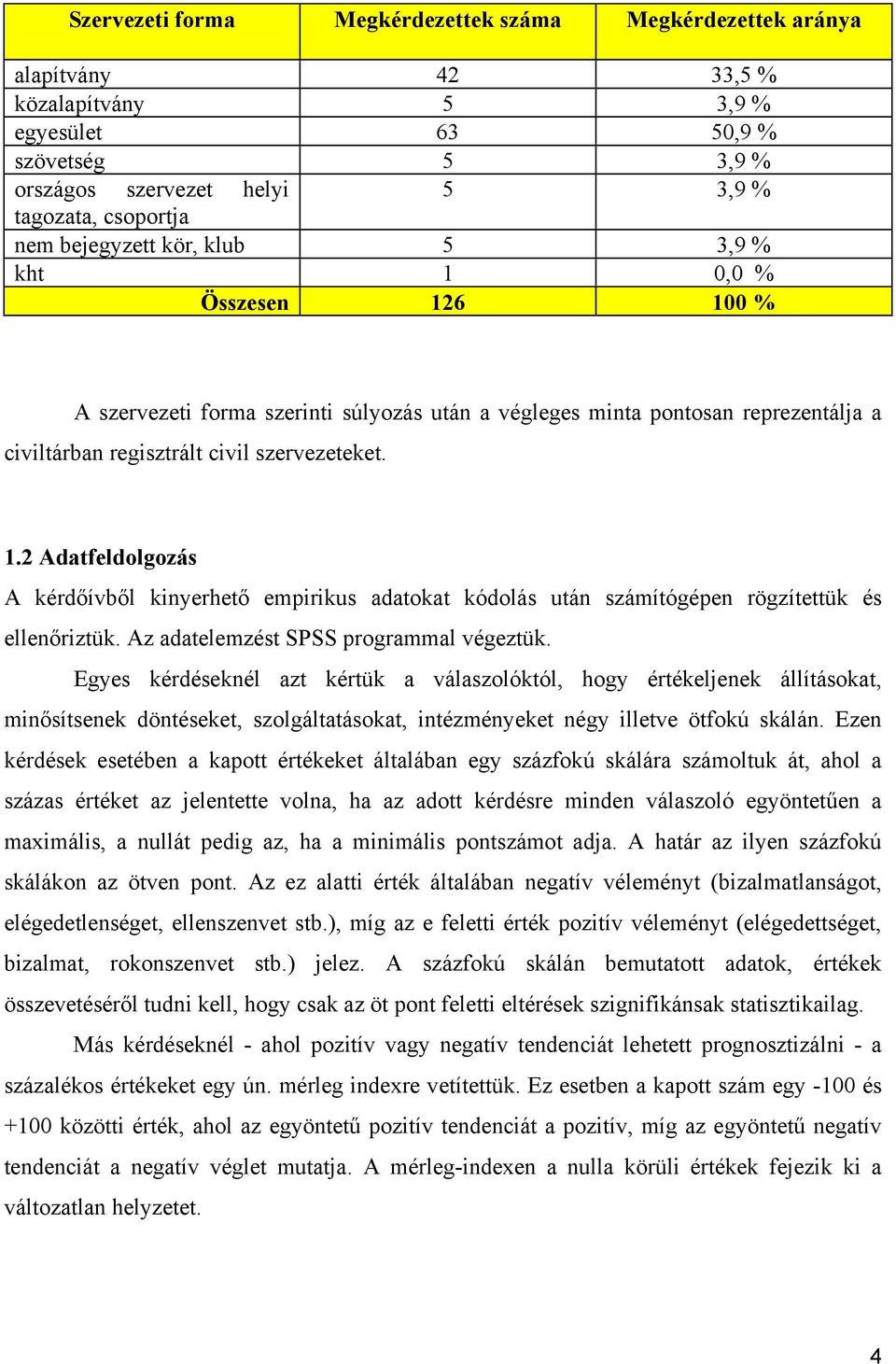 Az adatelemzést SPSS programmal végeztük.