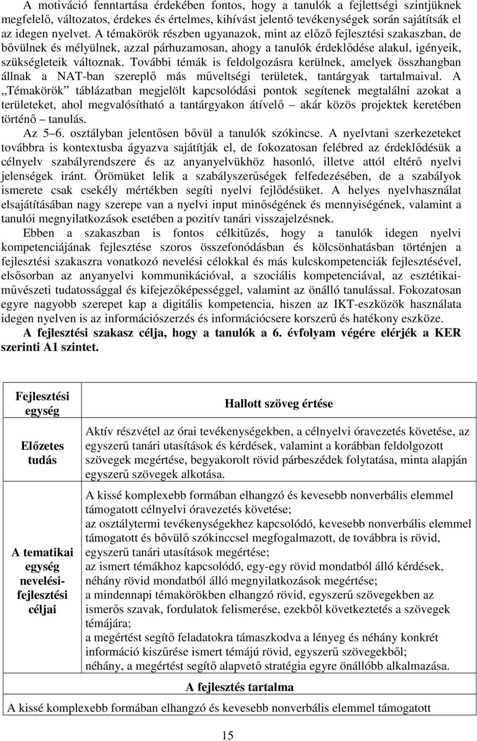 További témák is feldolgozásra kerülnek, amelyek összhangban állnak a NAT-ban szereplő más műveltségi területek, tantárgyak tartalmaival.