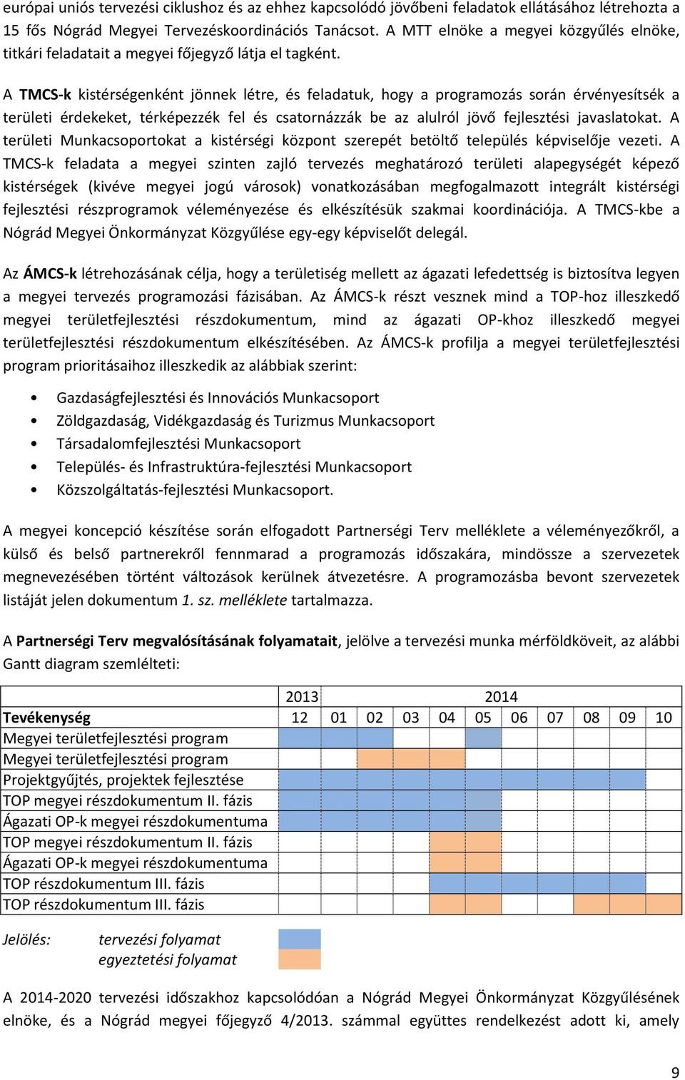 A TMCS-k kistérségenként jönnek létre, és feladatuk, hogy a programozás során érvényesítsék a területi érdekeket, térképezzék fel és csatornázzák be az alulról jövő fejlesztési javaslatokat.