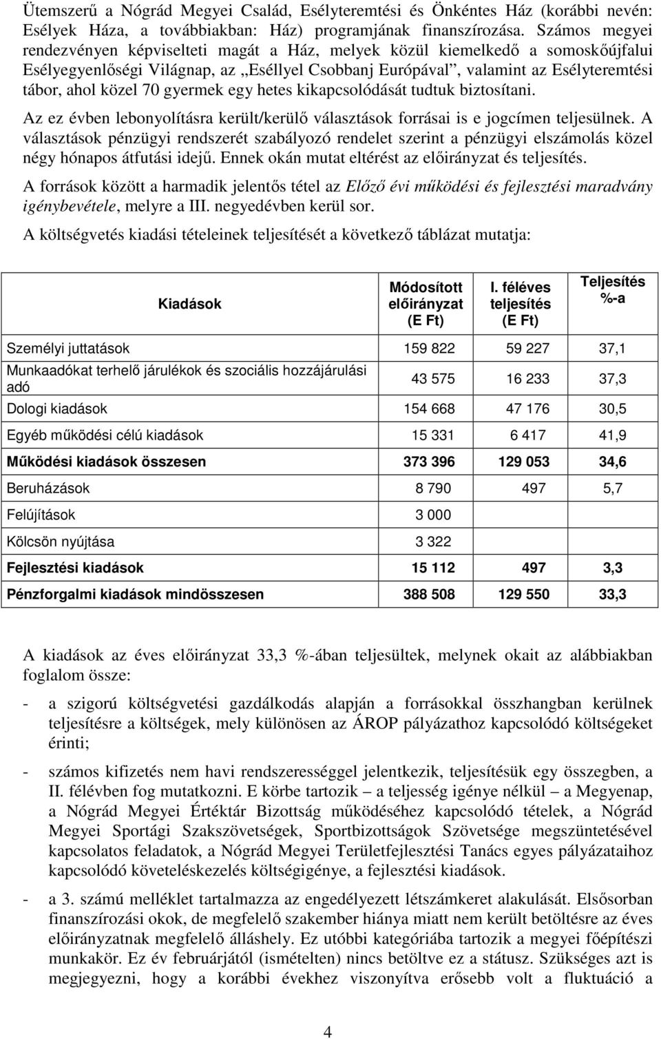 70 gyermek egy hetes kikapcsolódását tudtuk biztosítani. Az ez évben lebonyolításra került/kerülő választások forrásai is e jogcímen teljesülnek.