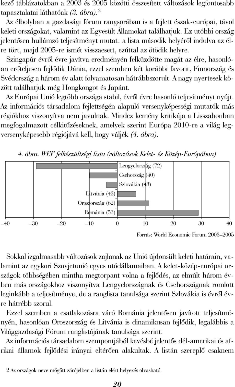 Ez utóbbi ország jelentõsen hullámzó teljesítményt mutat: a lista második helyérõl indulva az élre tört, majd 2005-re ismét visszaesett, ezúttal az ötödik helyre.