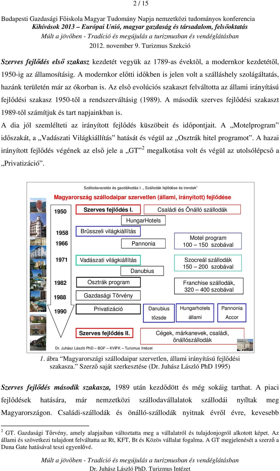 Az első evolúciós szakaszt felváltotta az állami irányítású fejlődési szakasz 1950-től a rendszerváltásig (1989). A második szerves fejlődési szakaszt 1989-től számítjuk és tart napjainkban is.