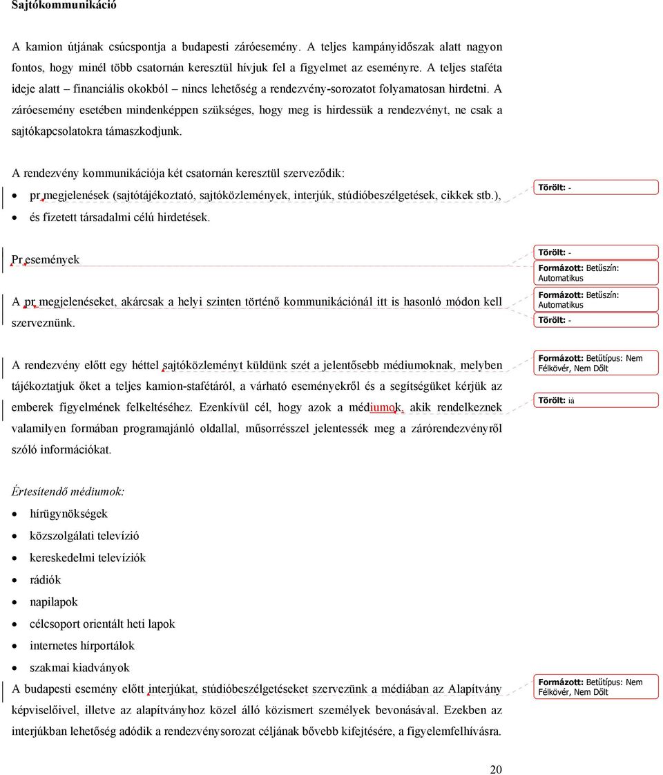 A záróesemény esetében mindenképpen szükséges, hogy meg is hirdessük a rendezvényt, ne csak a sajtókapcsolatokra támaszkodjunk.