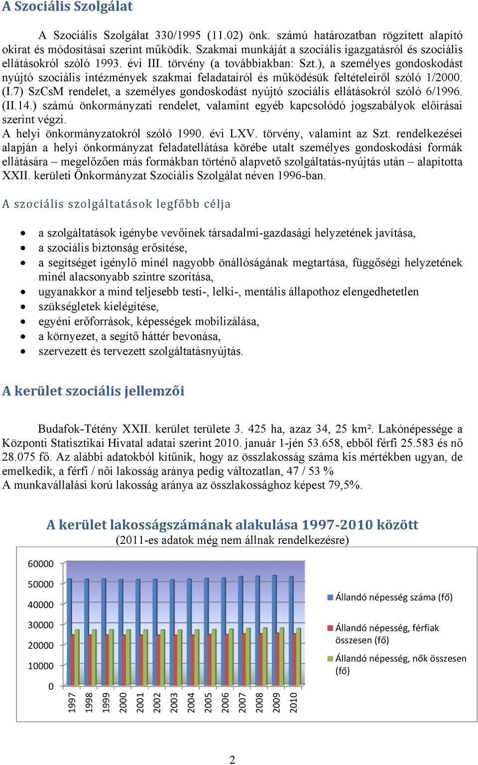 ), a személyes gondoskodást nyújtó szociális intézmények szakmai feladatairól és működésük feltételeiről szóló 1/2000. (I.