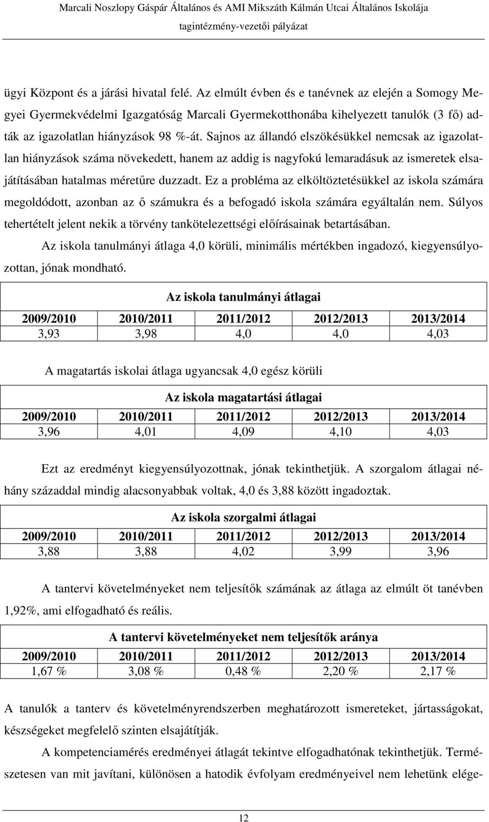 Sajnos az állandó elszökésükkel nemcsak az igazolatlan hiányzások száma növekedett, hanem az addig is nagyfokú lemaradásuk az ismeretek elsajátításában hatalmas méretűre duzzadt.