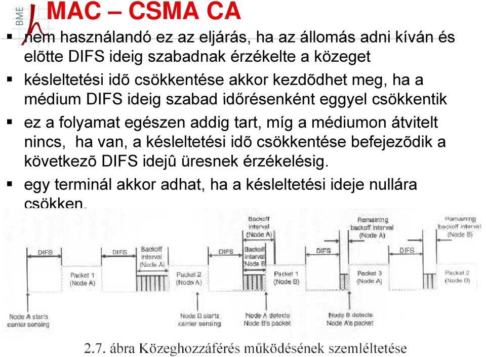 csökkentik ez a folyamat egészen addig tart, míg a médiumon átvitelt nincs, ha van, a késleltetési idõ