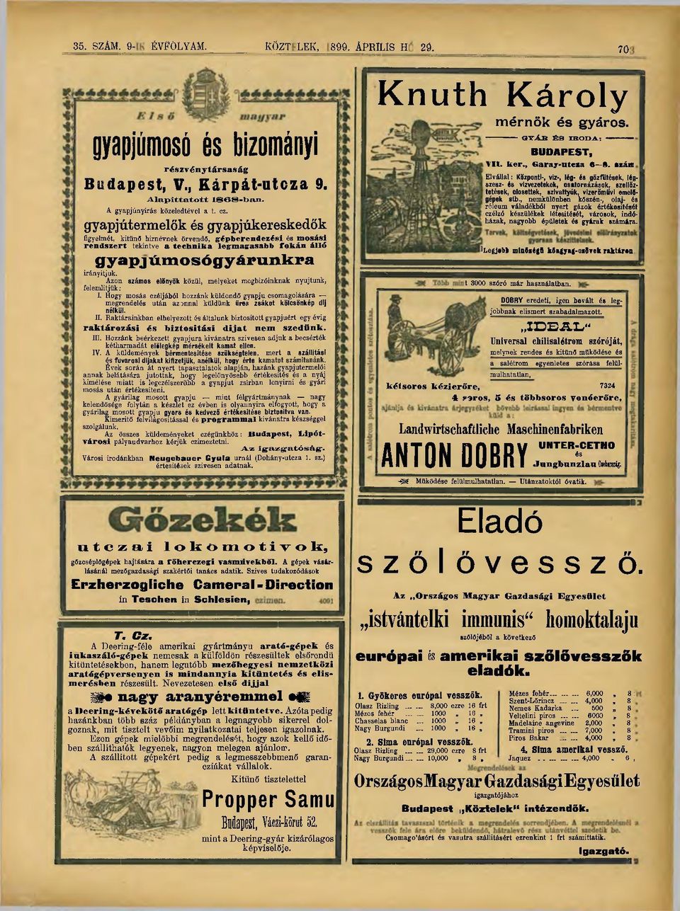 Azon számos előnyök közül, melyeket megbízóinknak nyujtunk, felemlítjük: I.