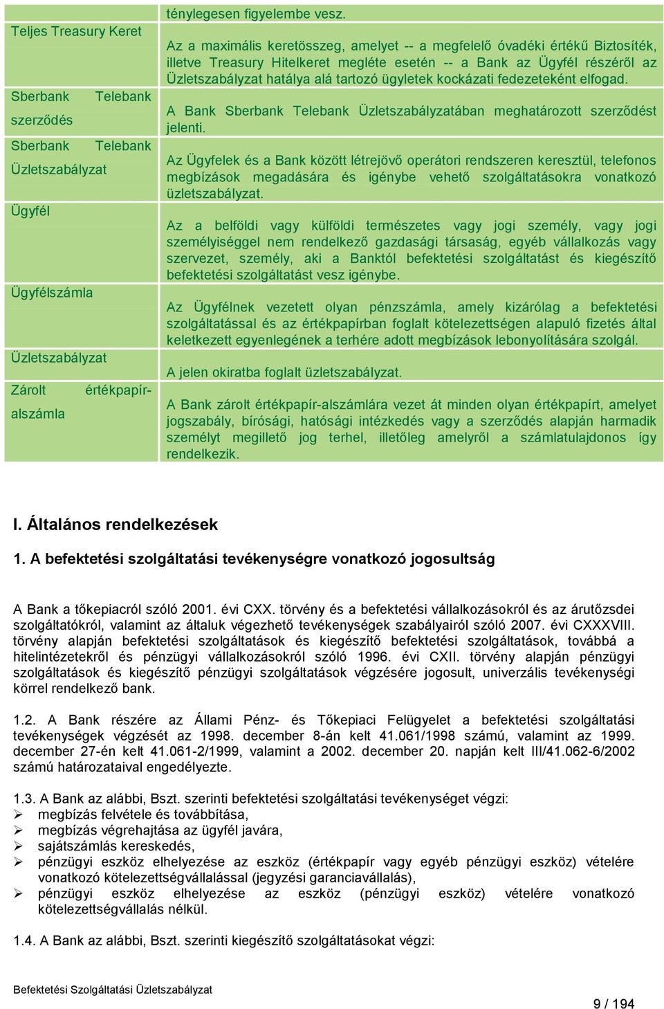 kockázati fedezeteként elfogad. A Bank Sberbank Telebank Üzletszabályzatában meghatározott szerződést jelenti.