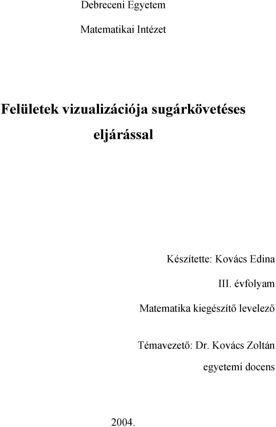 Kovács Edina III.