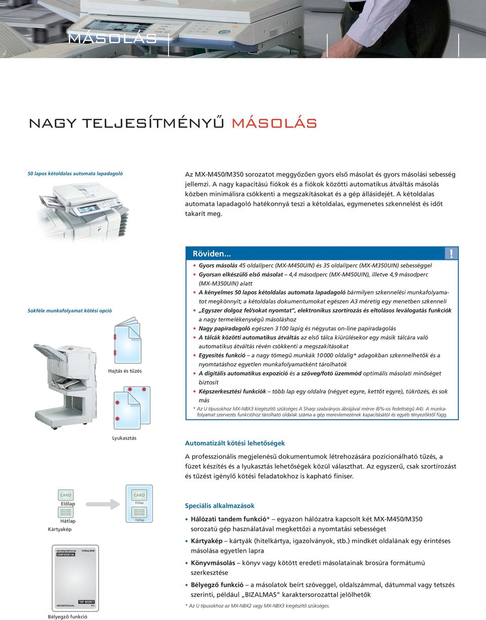 A kétoldalas automata lapadagoló hatékonnyá teszi a kétoldalas, egymenetes szkennelést és időt takarít meg. Röviden.