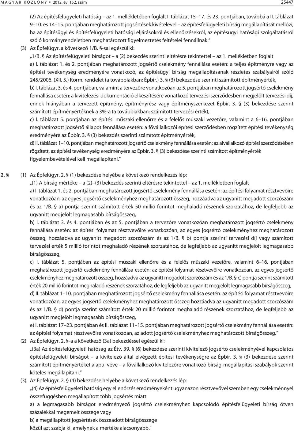 hatósági szolgáltatásról szóló kormányrendeletben meghatározott figyelmeztetés feltételei fennállnak. (3) Az Épfelügyr. a következõ 1/B. -sal egészül ki: 1/B.