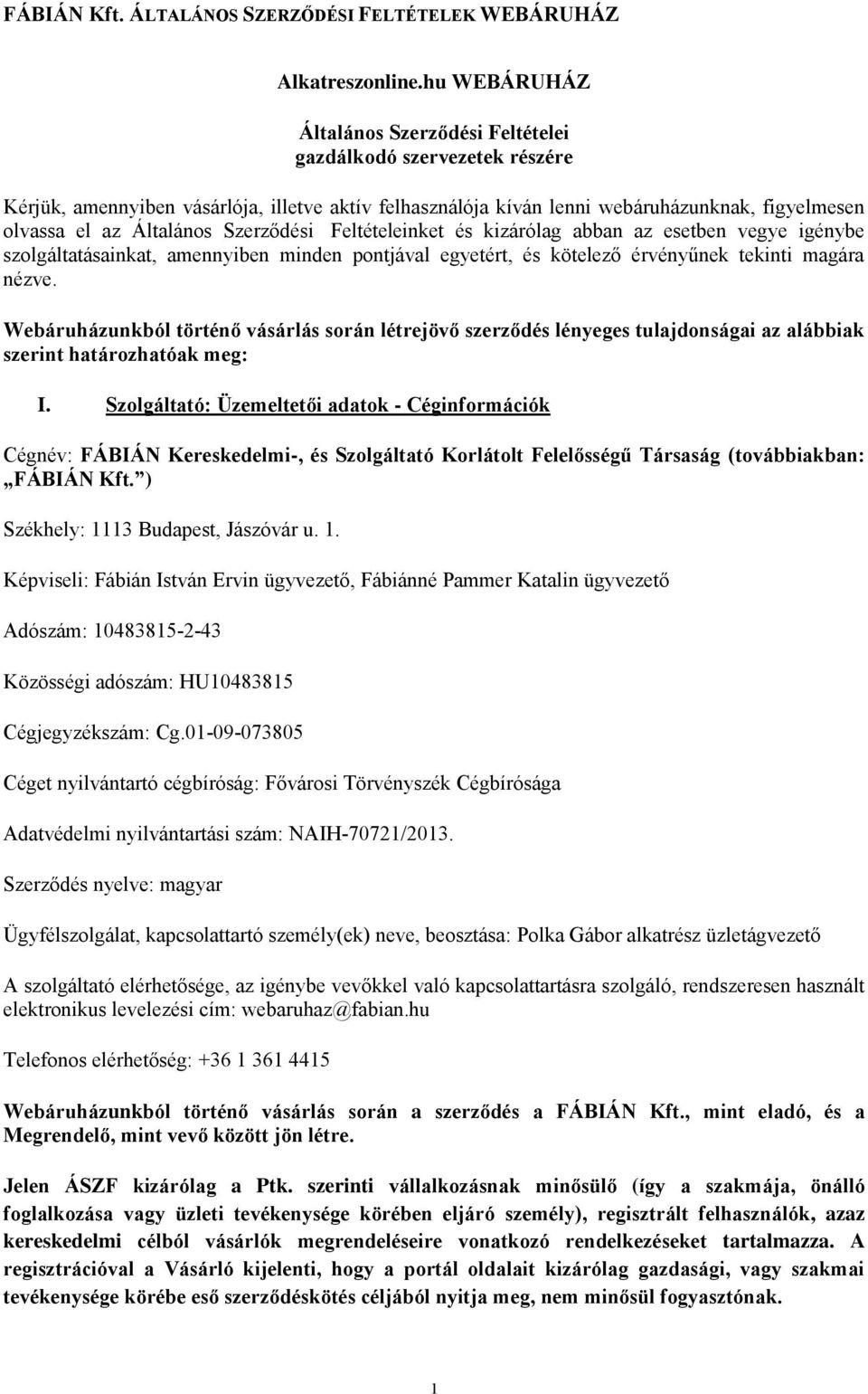 Szerződési Feltételeinket és kizárólag abban az esetben vegye igénybe szolgáltatásainkat, amennyiben minden pontjával egyetért, és kötelező érvényűnek tekinti magára nézve.