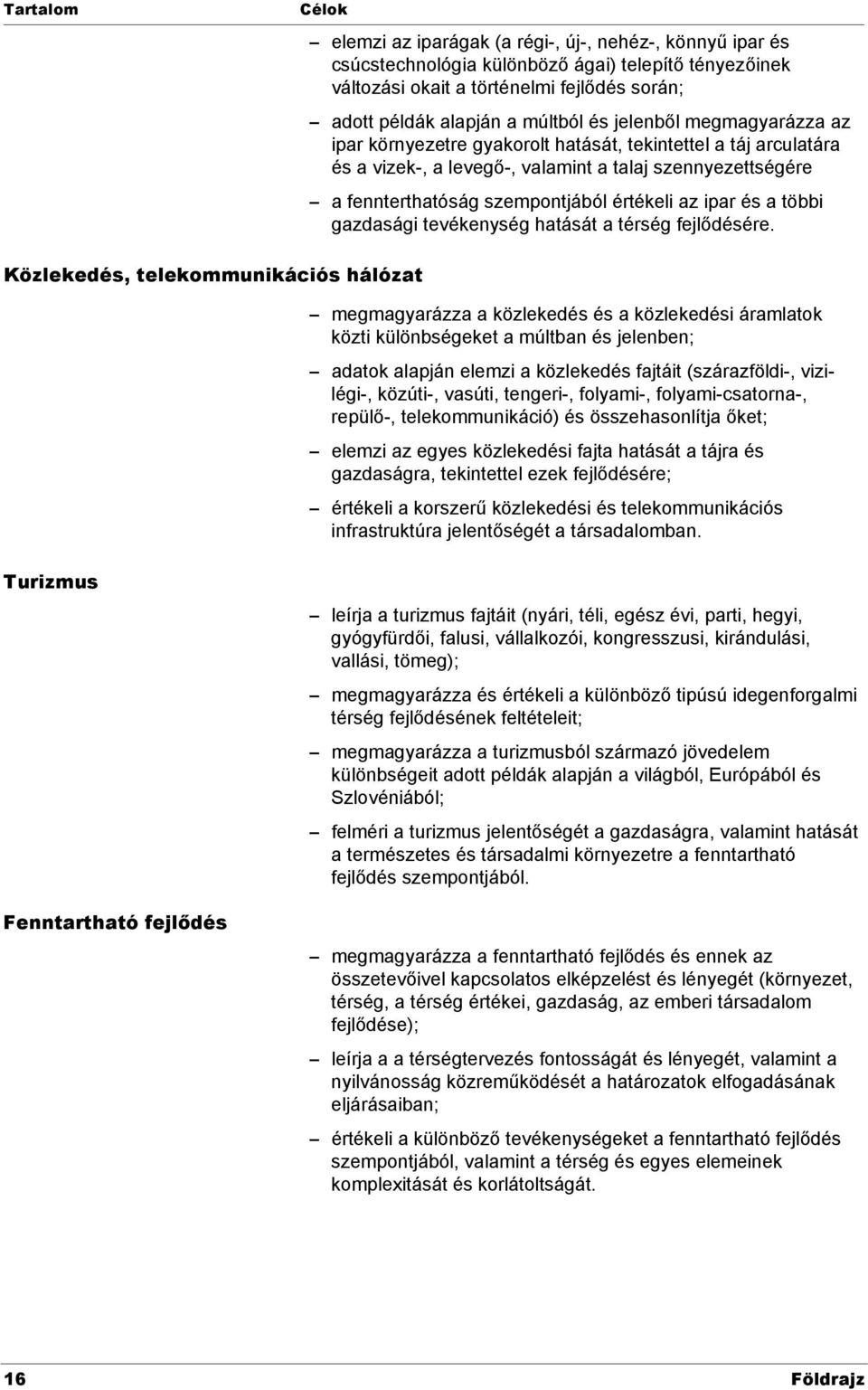 és a többi gazdasági tevékenység hatását a térség fejlődésére.