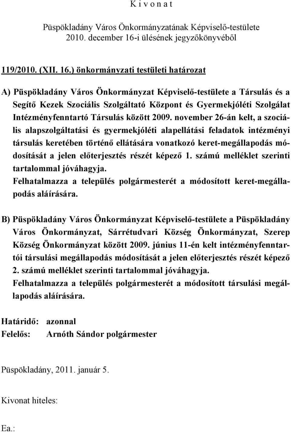 Társulás között 2009.