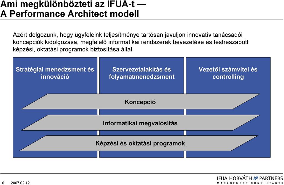 testreszabott képzési, oktatási programok biztosítása által.