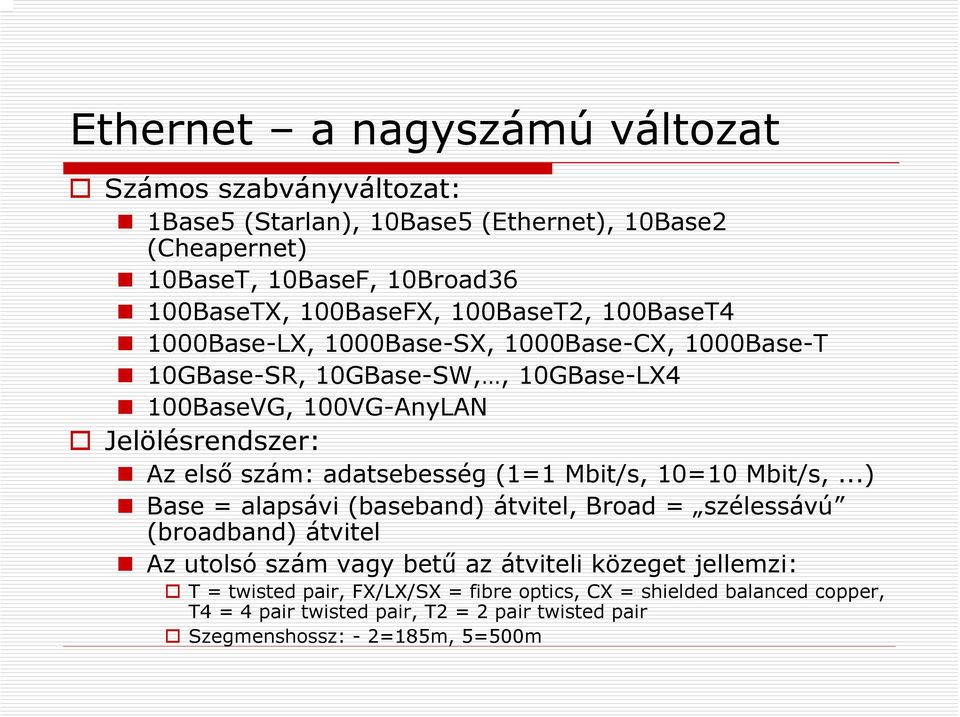 adatsebesség (1=1 Mbit/s, 10=10 Mbit/s,.