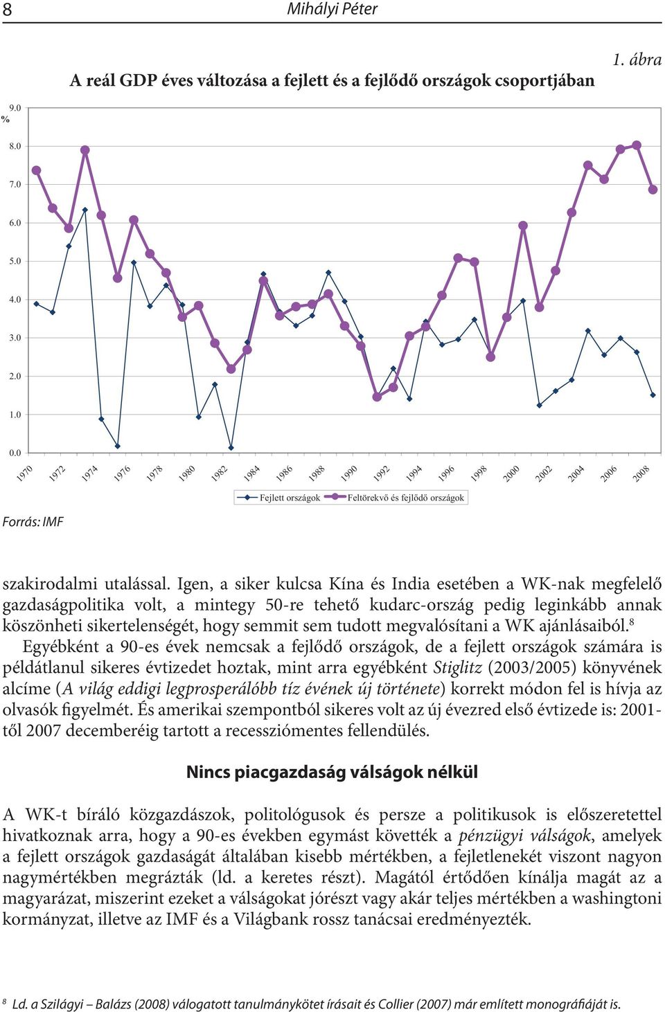 Igen, a siker kulcsa Kína és India esetében a WK-nak megfelelő gazdaságpolitika volt, a mintegy 50-re tehető kudarc-ország pedig leginkább annak köszönheti sikertelenségét, hogy semmit sem tudott