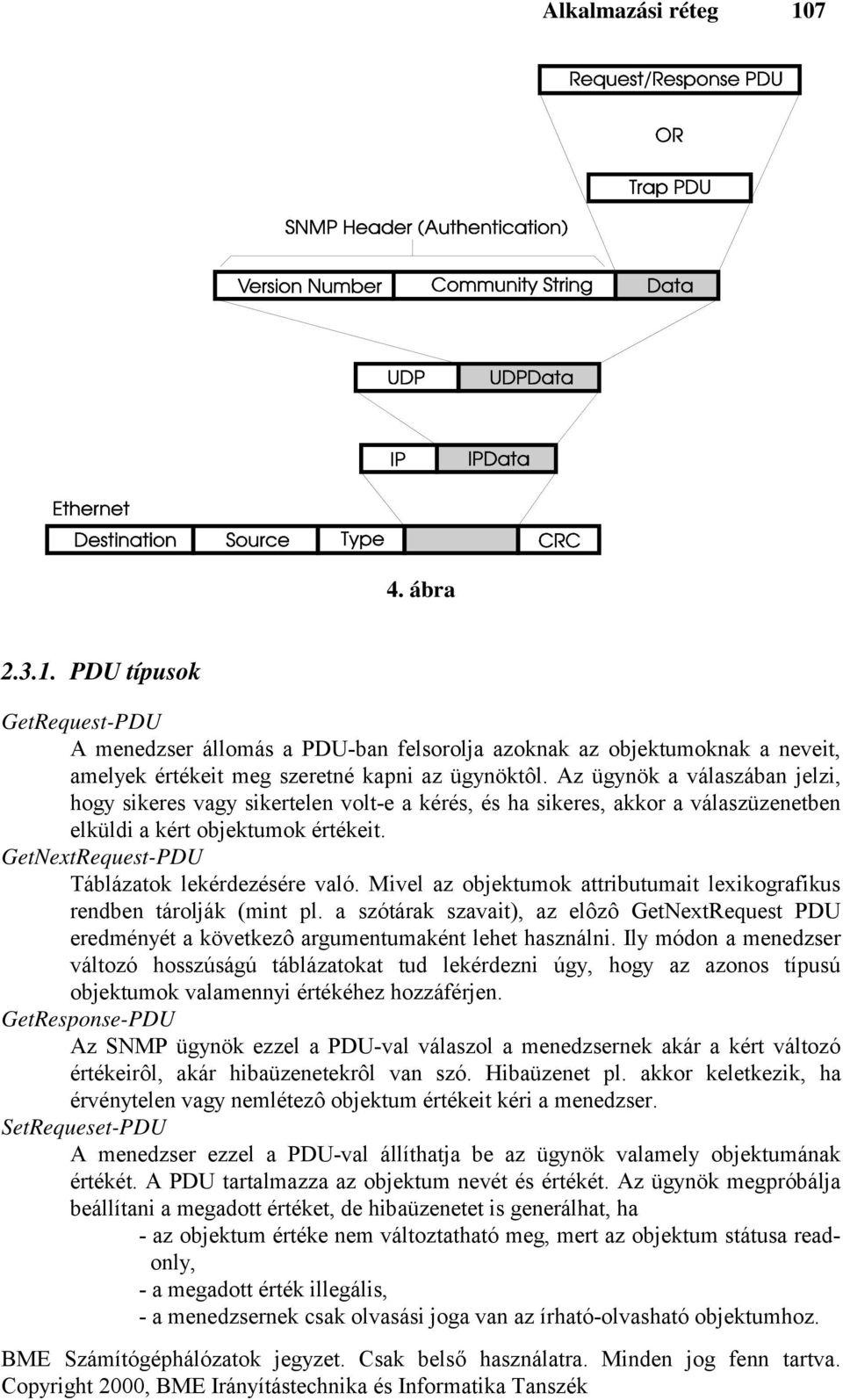 Mivel az objektumok attributumait lexikografikus rendben tárolják (mint pl. a szótárak szavait), az elôzô GetNextRequest PDU eredményét a következô argumentumaként lehet használni.