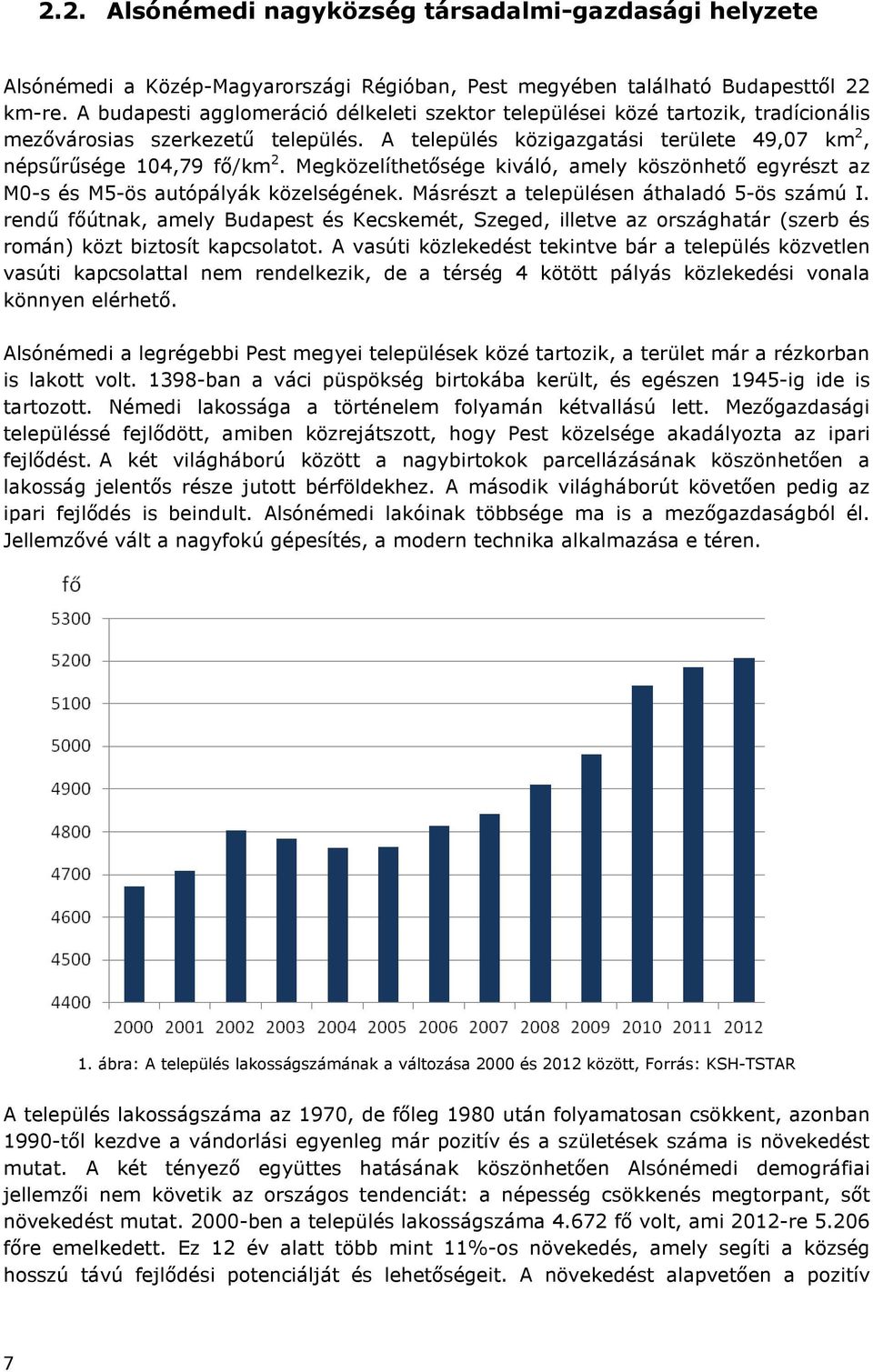 Megközelíthetősége kiváló, amely köszönhető egyrészt az M0-s és M5-ös autópályák közelségének. Másrészt a településen áthaladó 5-ös számú I.