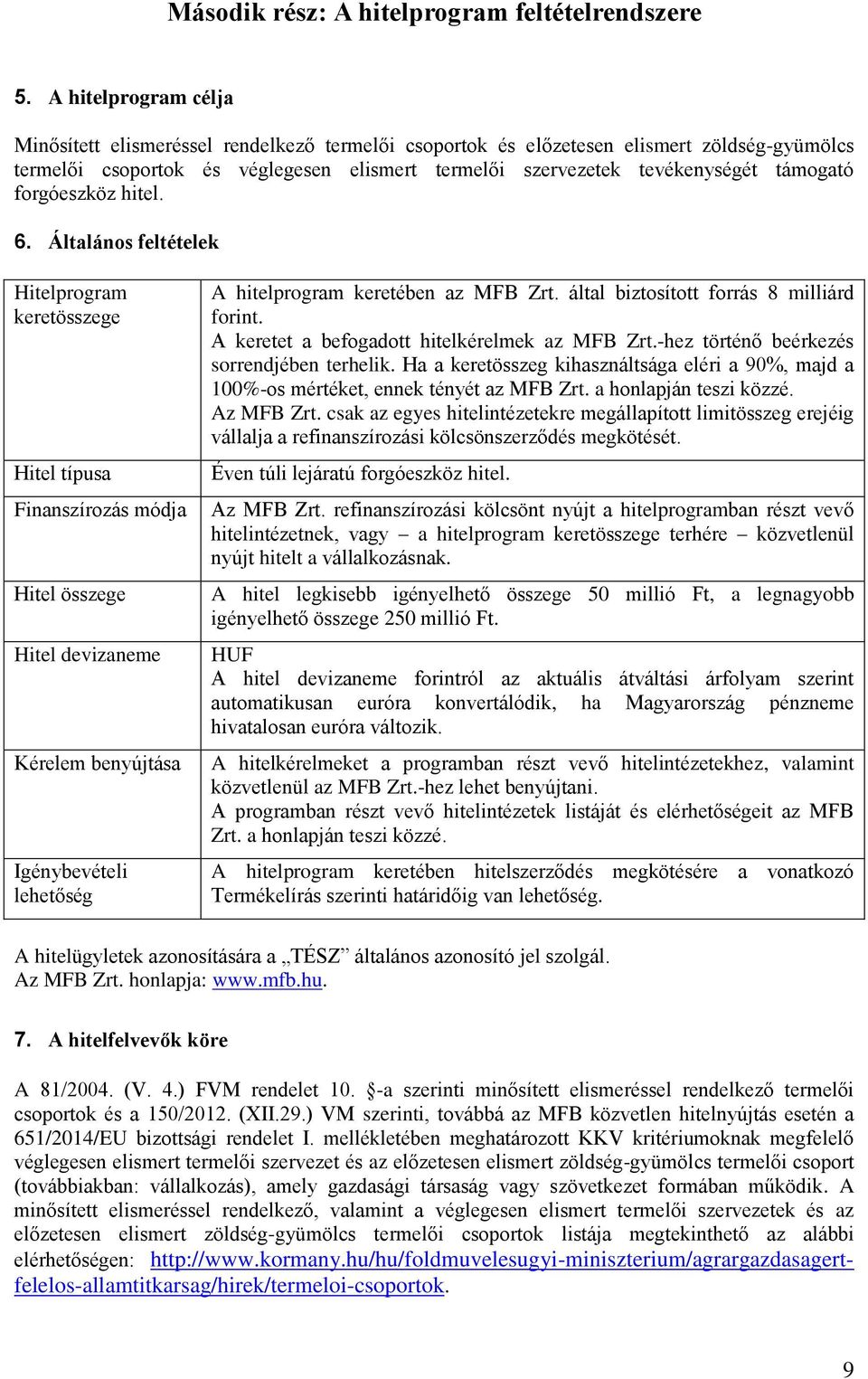 támogató forgóeszköz hitel. 6.