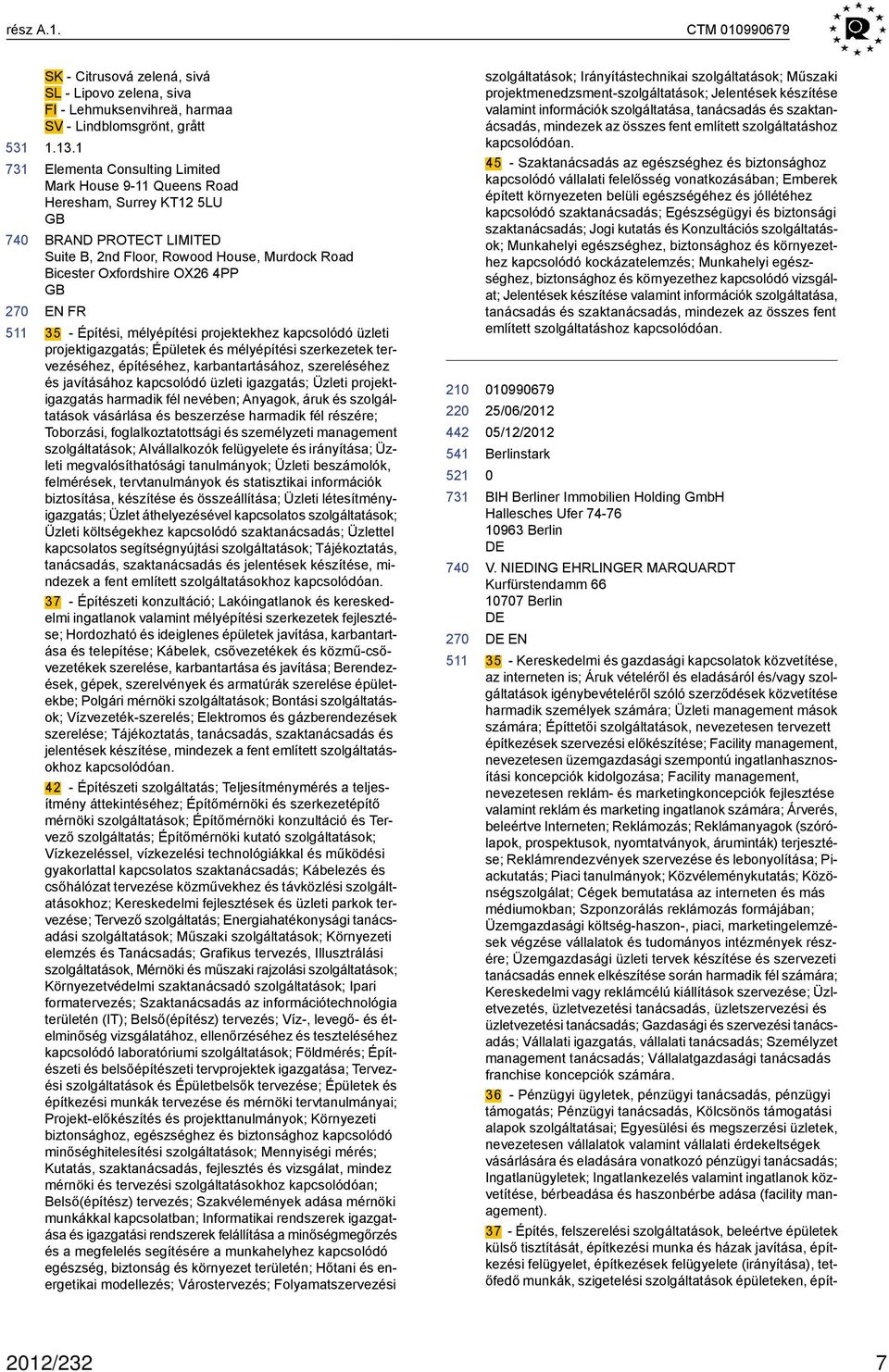 Építési, mélyépítési projektekhez kapcsolódó üzleti projektigazgatás; Épületek és mélyépítési szerkezetek tervezéséhez, építéséhez, karbantartásához, szereléséhez és javításához kapcsolódó üzleti