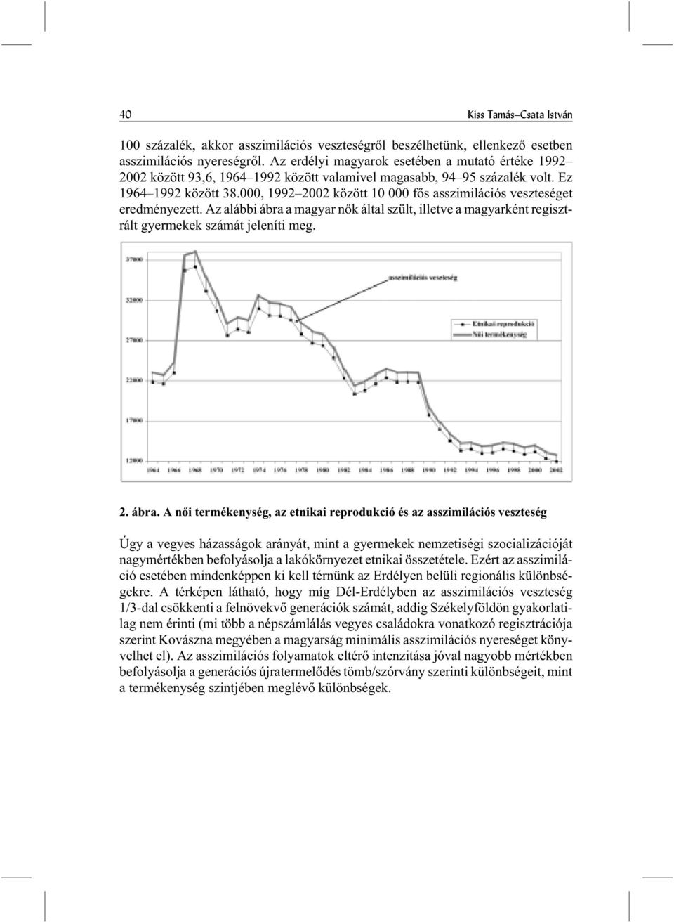 000, 1992 2002 között 10 000 fõs asszimilációs veszteséget eredményezett. Az alábbi ábra 