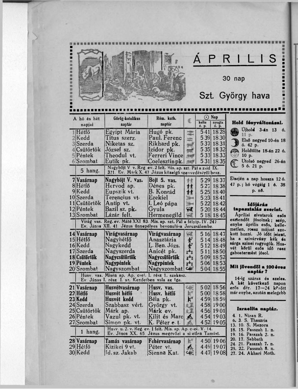 541 1828 5 39 1830 537 1831 5 35 1832 5 33 1833 531 1835 Nagyböjt V v. Reg ev. 2 felt. Mis. ap. szt. Pál a zsid IX. 321. Ev. MrkX. 47 Jézus közelgő szeri védéséről besz. Nagyböjt V. v a s. Hervod ap.