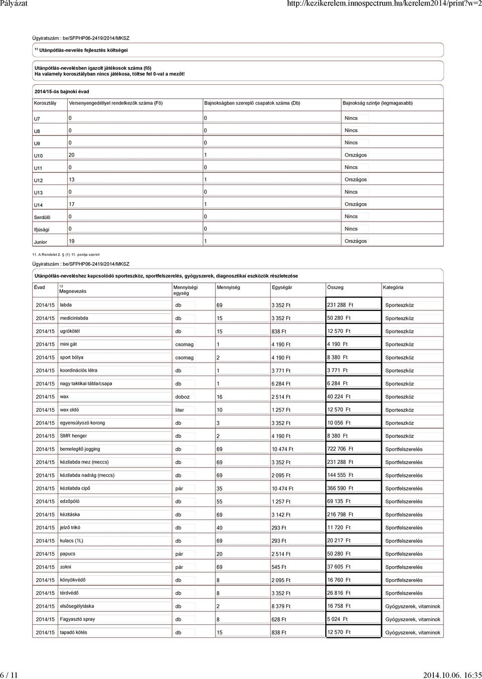 Junior 20 1 13 1 17 1 19 1 11. A Rendelet 2. (1) 11.