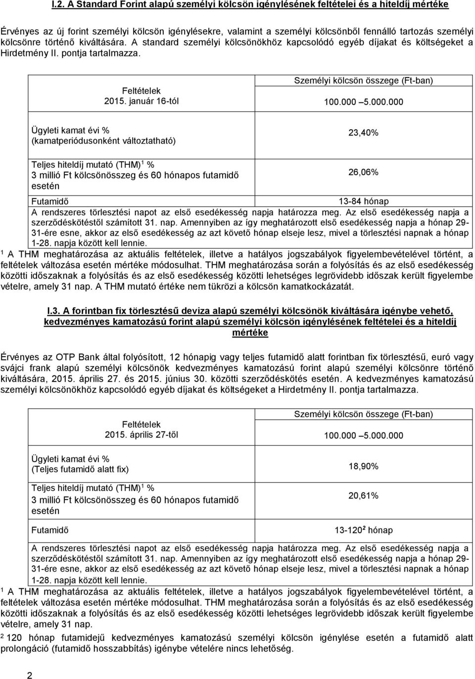 január 16-tól Személyi kölcsön összege (Ft-ban) 100.000 