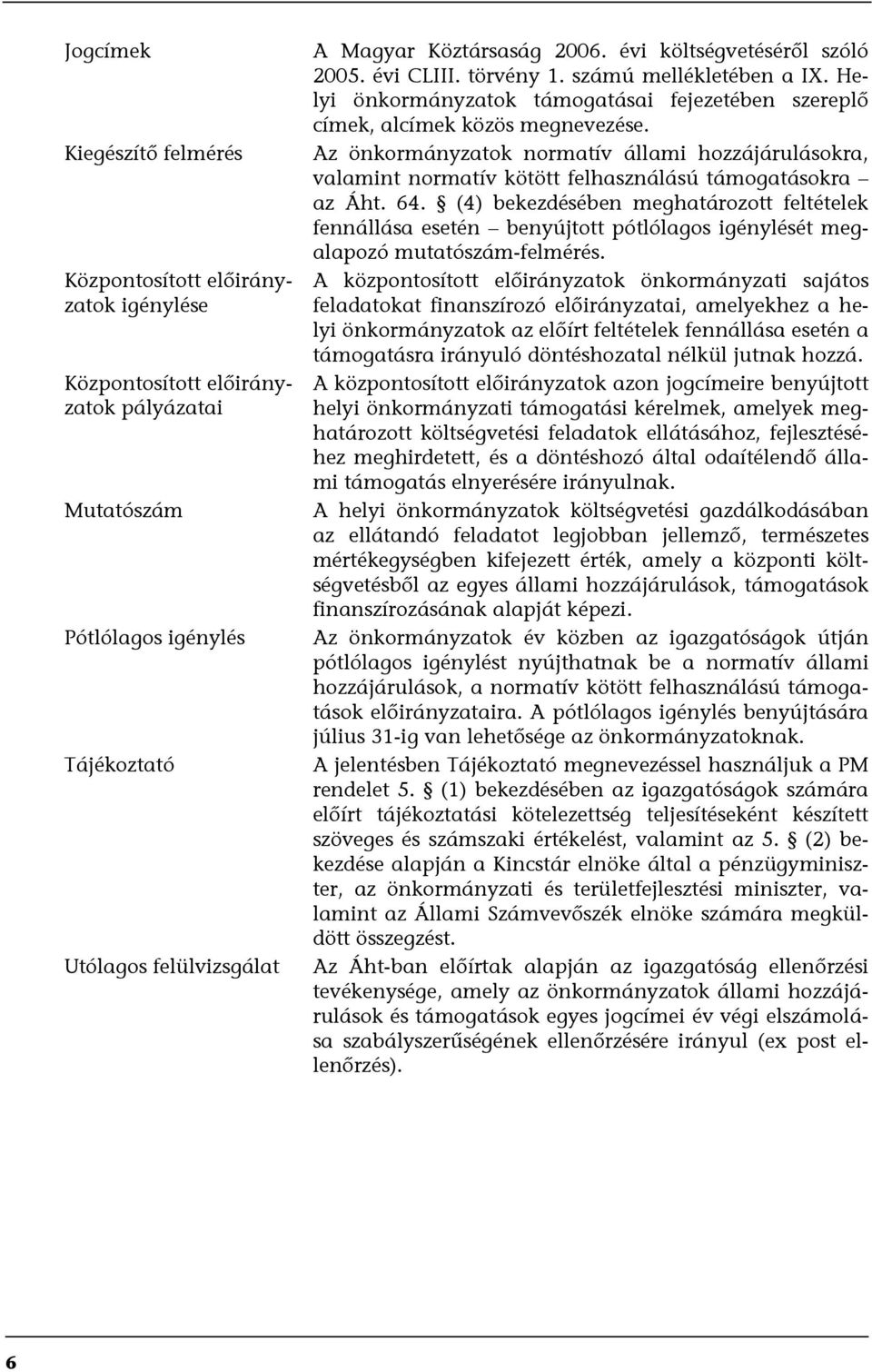 Az önkormányzatok normatív állami hozzájárulásokra, valamint normatív kötött felhasználású támogatásokra az Áht. 64.