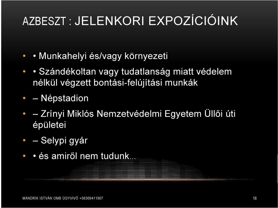 bontási-felújítási munkák Népstadion Zrínyi Miklós Nemzetvédelmi Egyetem