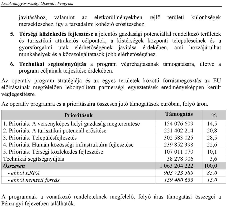 elérhetőségének javítása érdekében, ami hozzájárulhat munkahelyek és a közszolgáltatások jobb elérhetőségéhez. 6.