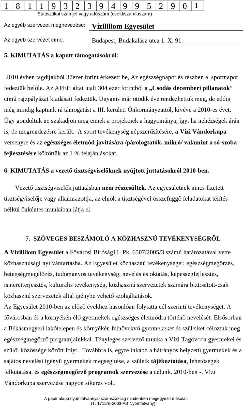 kerületi Önkormányzattól, kivéve a 21-es évet. Úgy gondoltuk ne szakadjon meg ennek a projektnek a hagyománya, így, ha nehézségek árán is, de megrendezésre került.