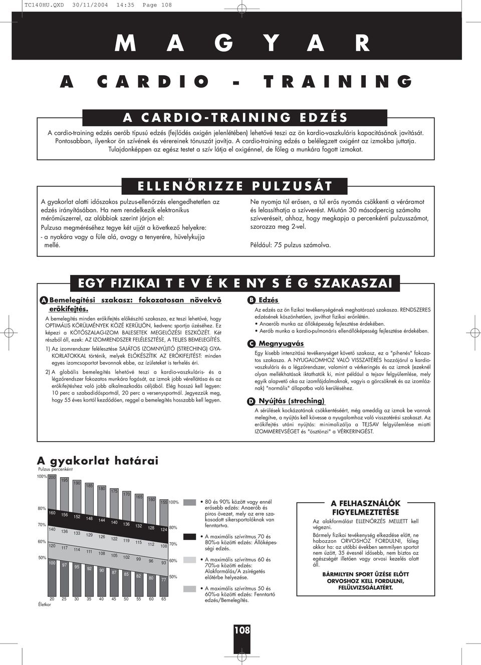 kapacitásának javítását. Pontosabban, ilyenkor ön szívének és vérereinek tónuszát javítja. A cardio-training edzés a belélegzett oxigént az izmokba juttatja.