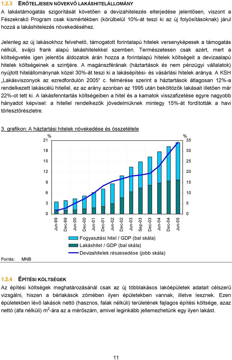 Jelenleg az új lakásokhoz felvehető, támogatott forintalapú hitelek versenyképesek a támogatás nélküli, svájci frank alapú lakáshitelekkel szemben.